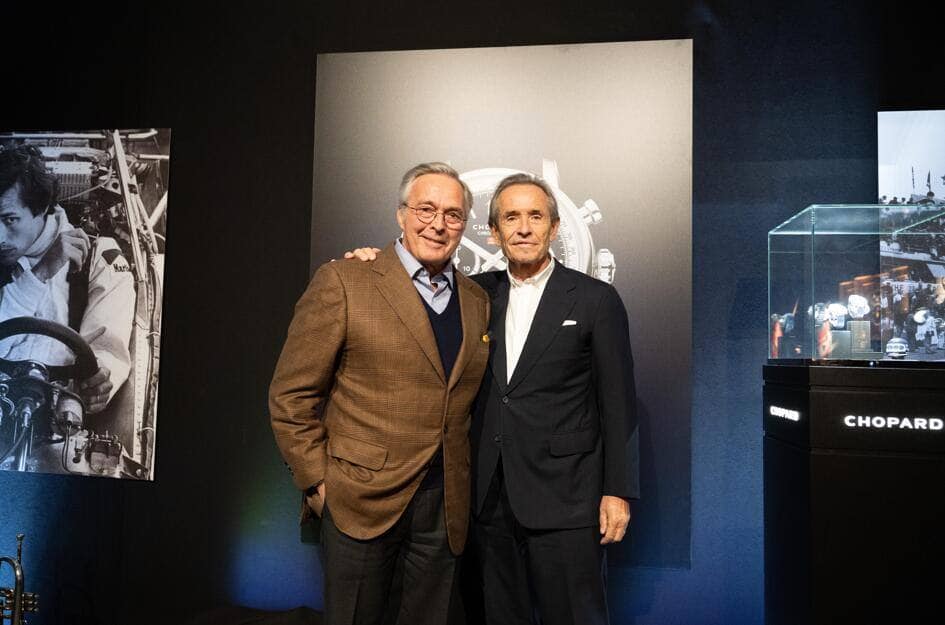 Karl-Friedrich Scheufele (links) und die Rennfahrer-Legende sind seit Jahrzehnten befreundet.