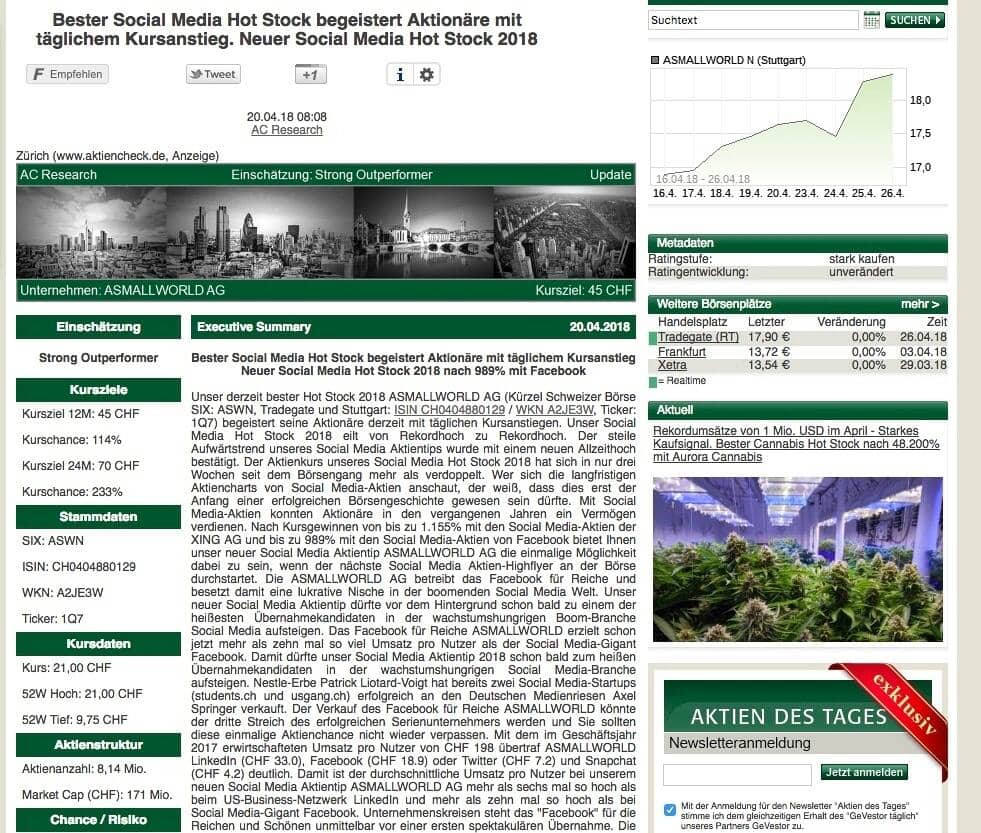 A Small World Werbung